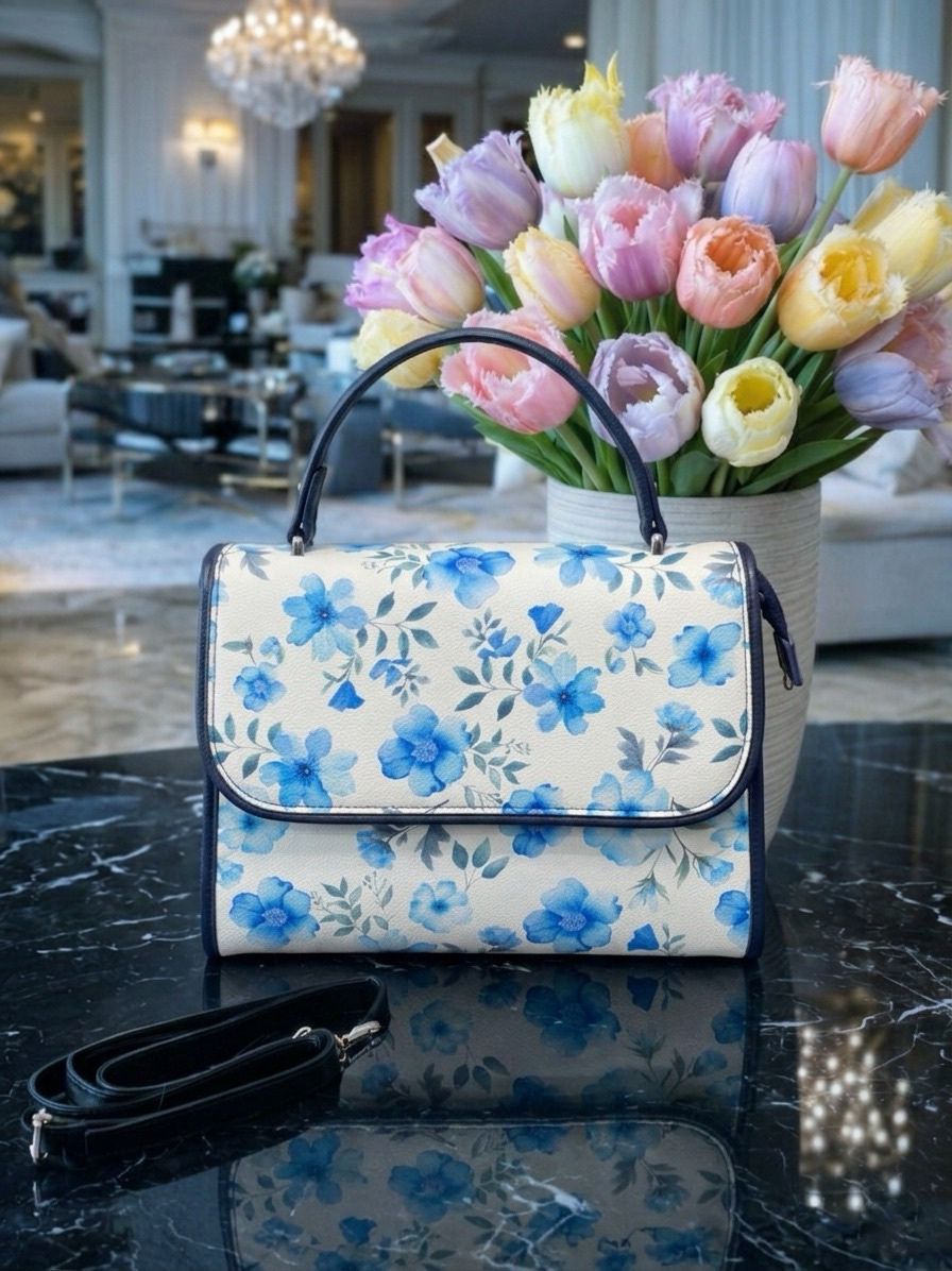 Azure Blossom Satchel